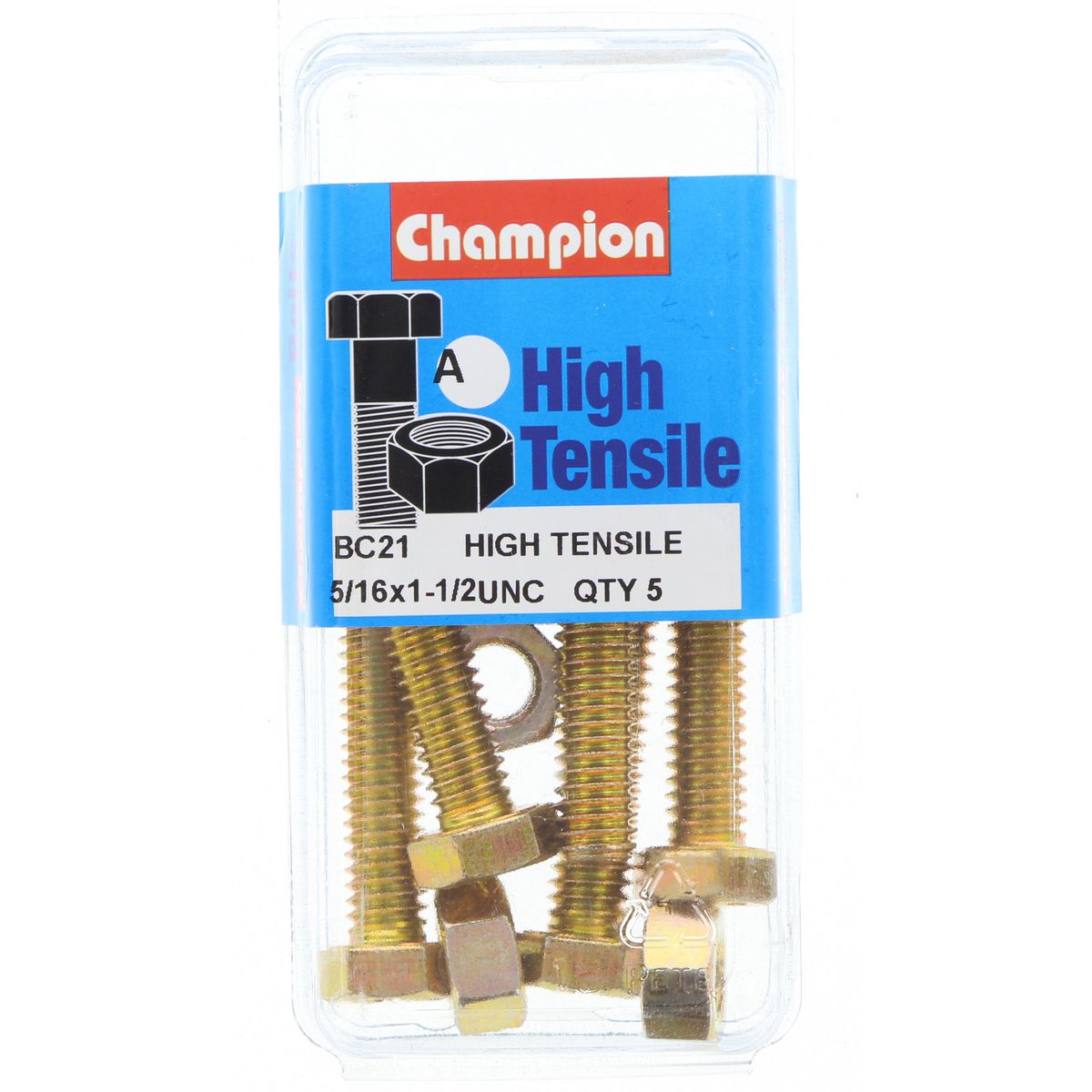 Champion Bolt & Nut Pack UNC 1-1/2 x 5/16 BC21