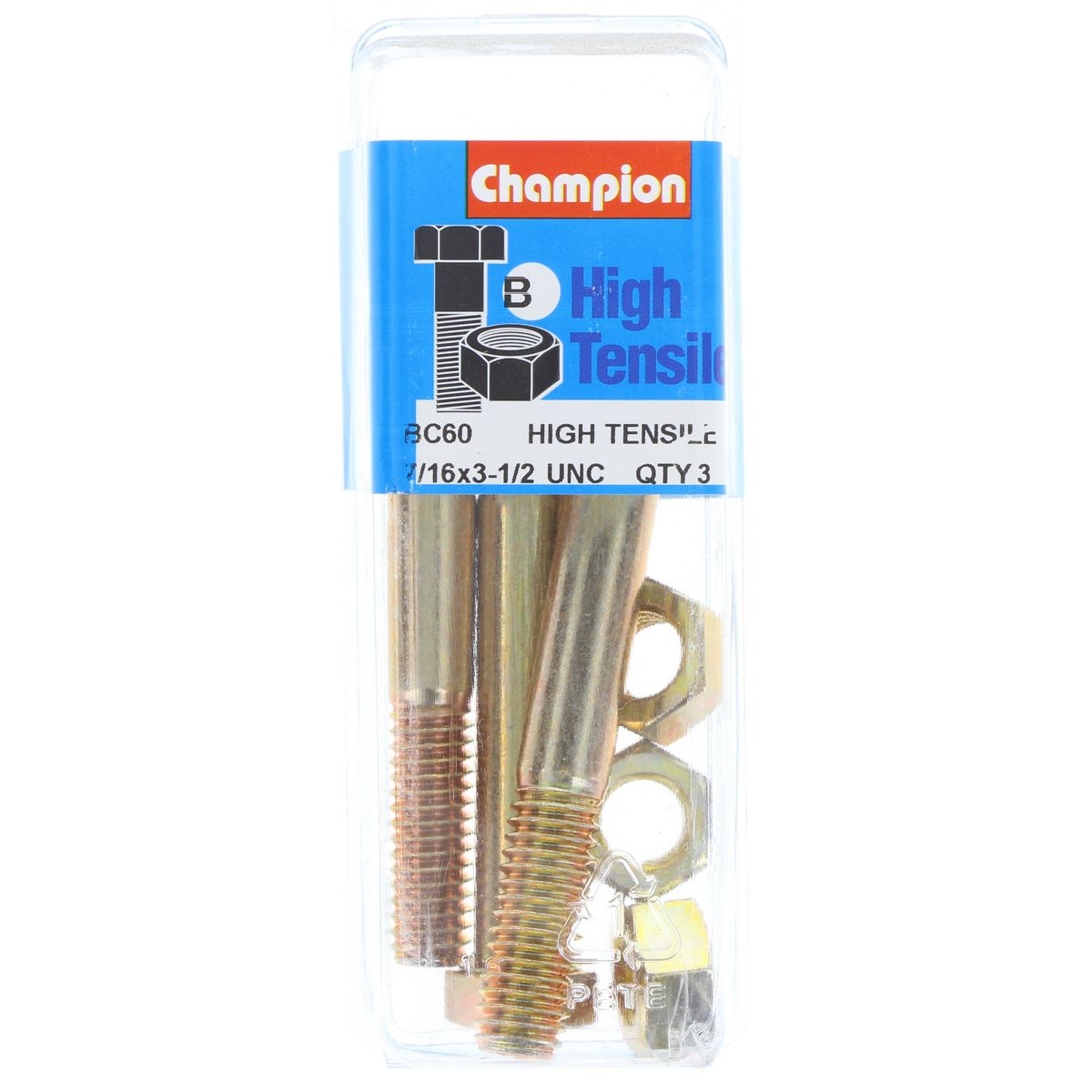 Champion Bolt & Nut Pack UNC 3-1/2 x 7/16 BC60
