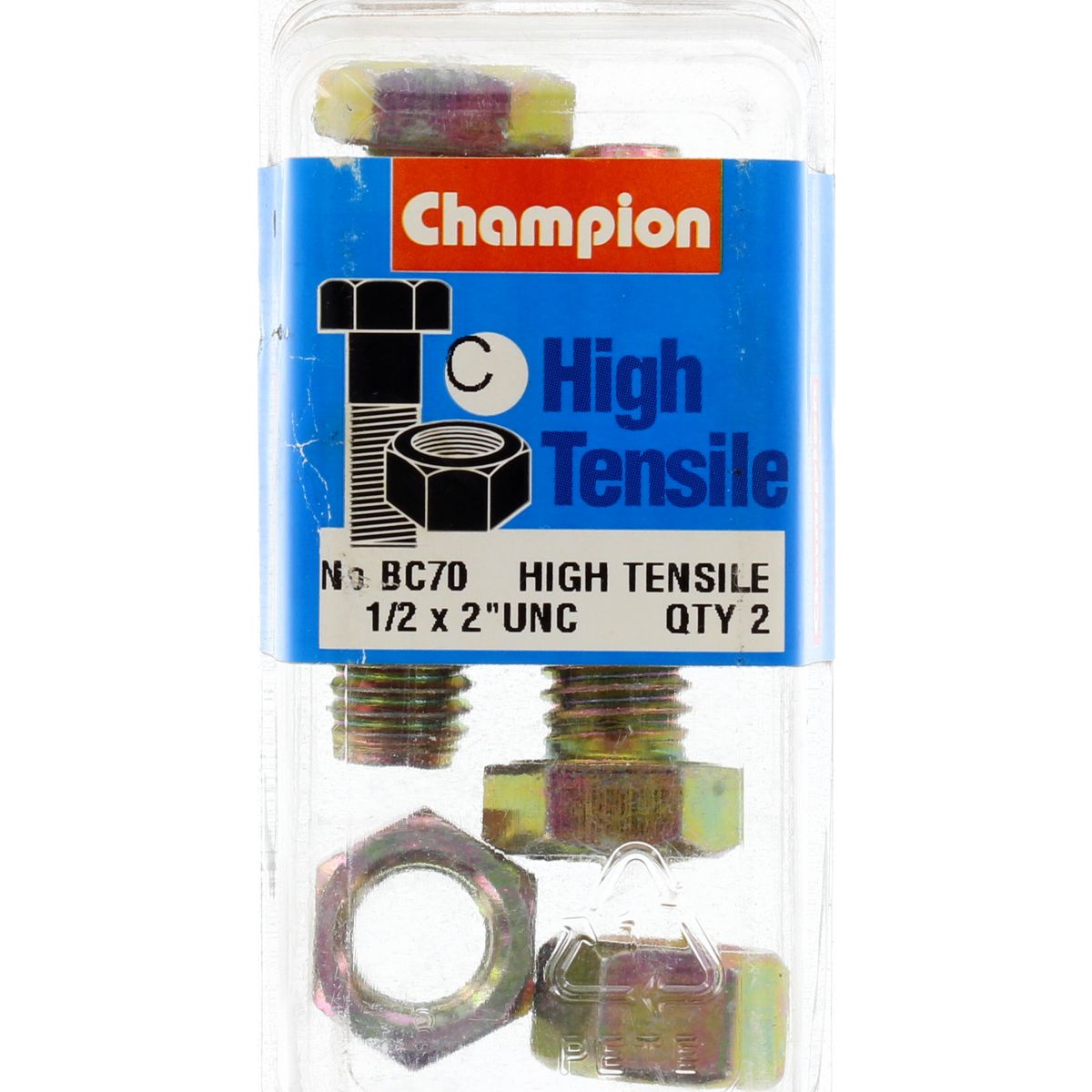 Champion Bolt & Nut Pack UNC 2 x 1/2 BC70
