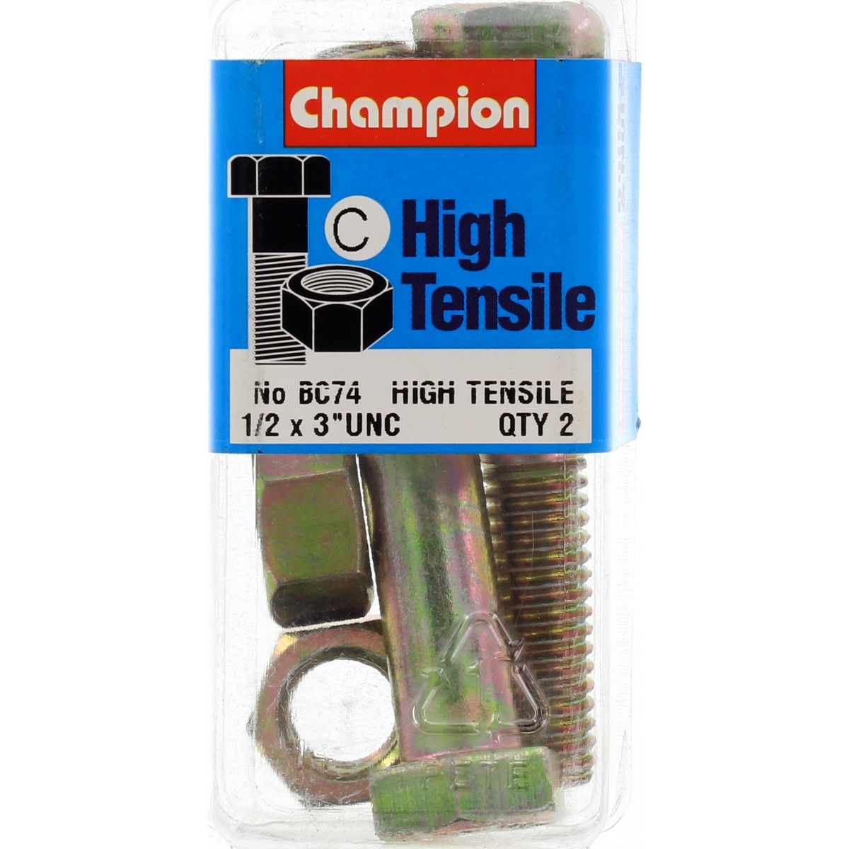 Champion Bolt & Nut Pack UNC 3 x 1/2 BC74