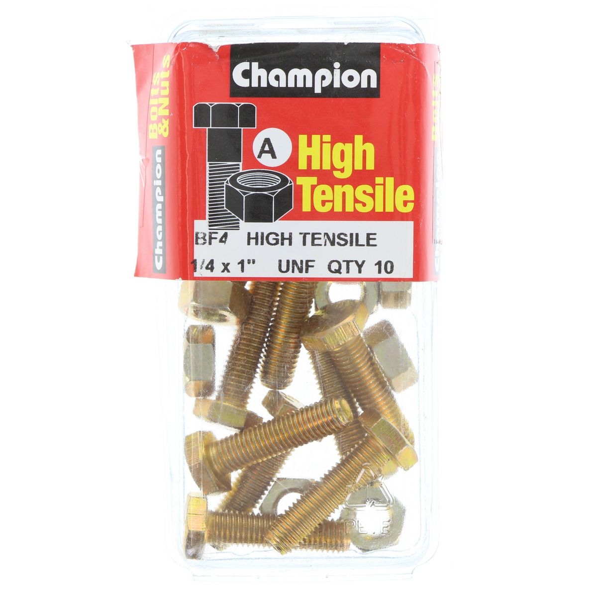 Champion Fasteners Hex Set Screw & Nut High Tensile 1/4In X 1In Unf Grade 5 BF4