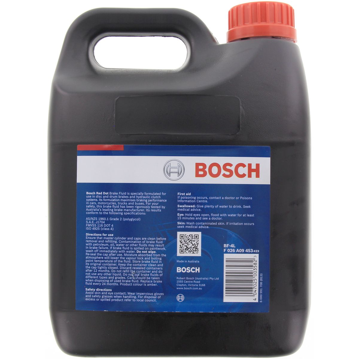 Bosch Dot 4 Brake Fluid 4L BF-4L