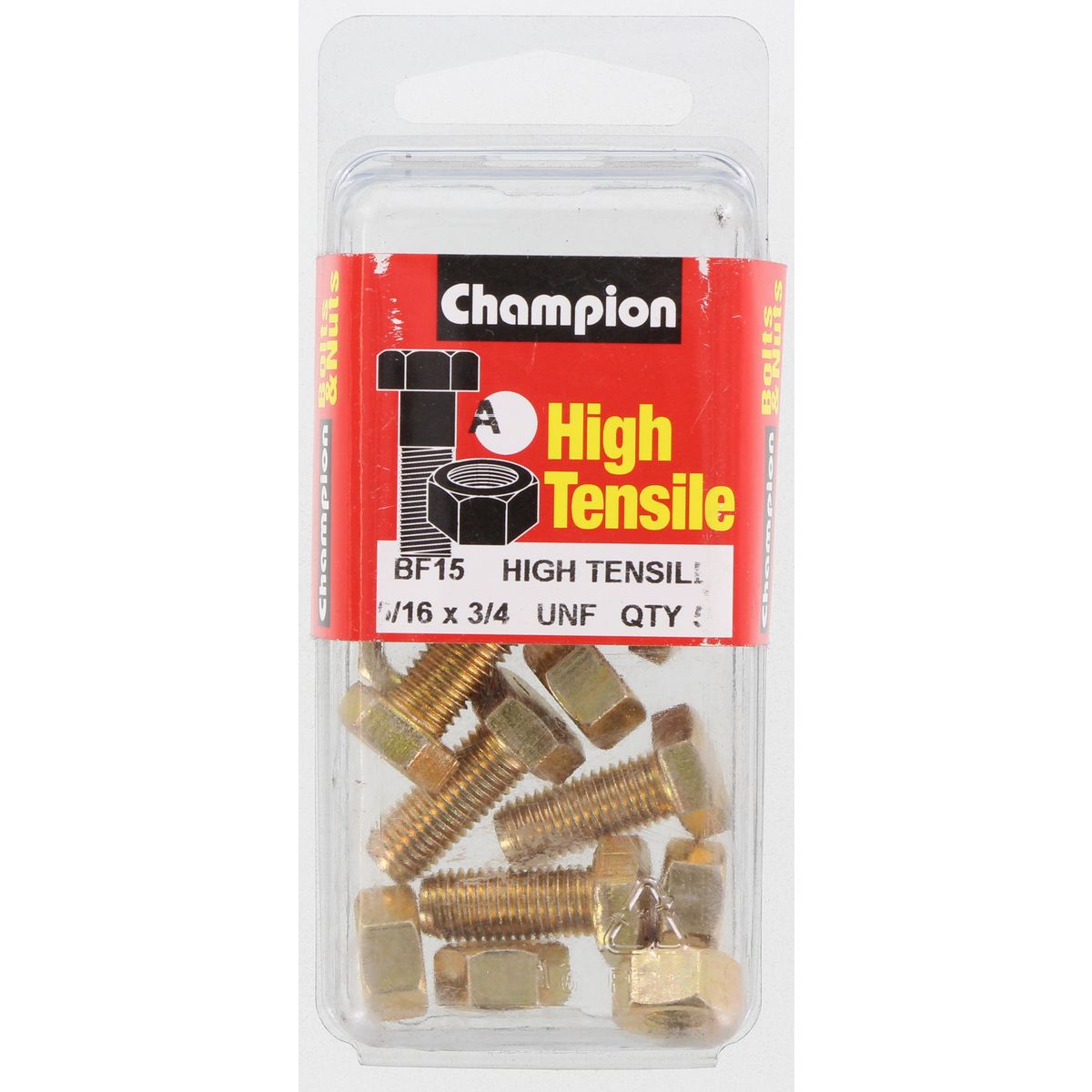 Champion Fasteners Hex Set Screw & Nut High Tensile 5/16In X 3/4In Unf Grade 5 BF15