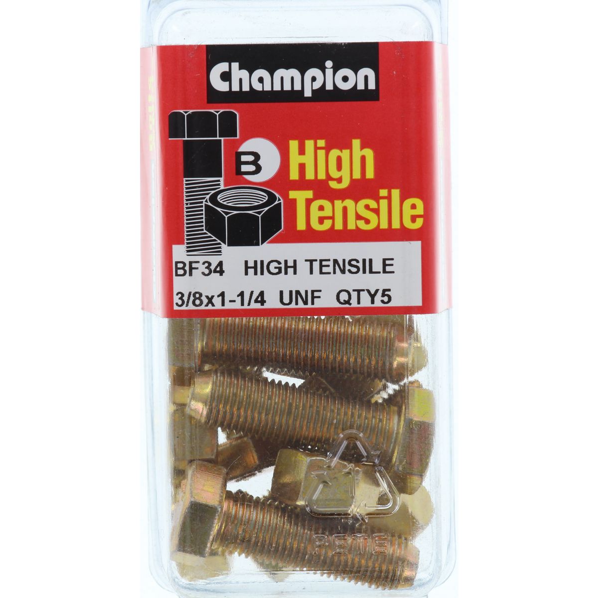 Champion Fasteners Hex Set Screw & Nut High Tensile 3/8In X 1 1/4In Unf Grade 5 BF34