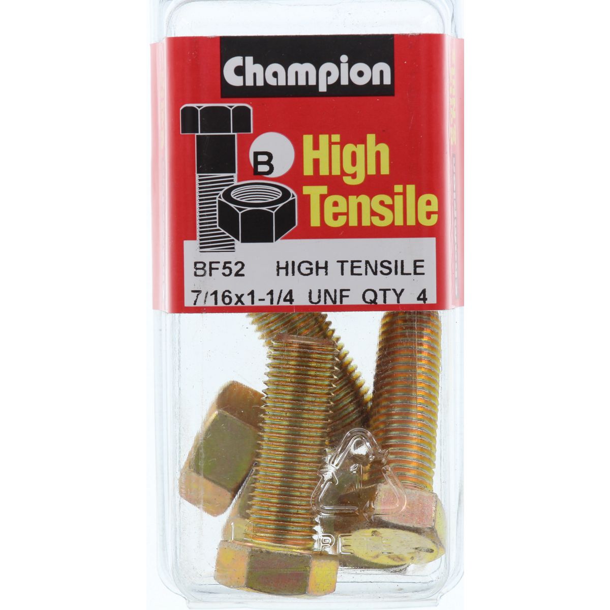 Champion Fasteners Hex Set Screw & Nut High Tensile 7/16In X 1 1/4In Unf Grade 5 BF52