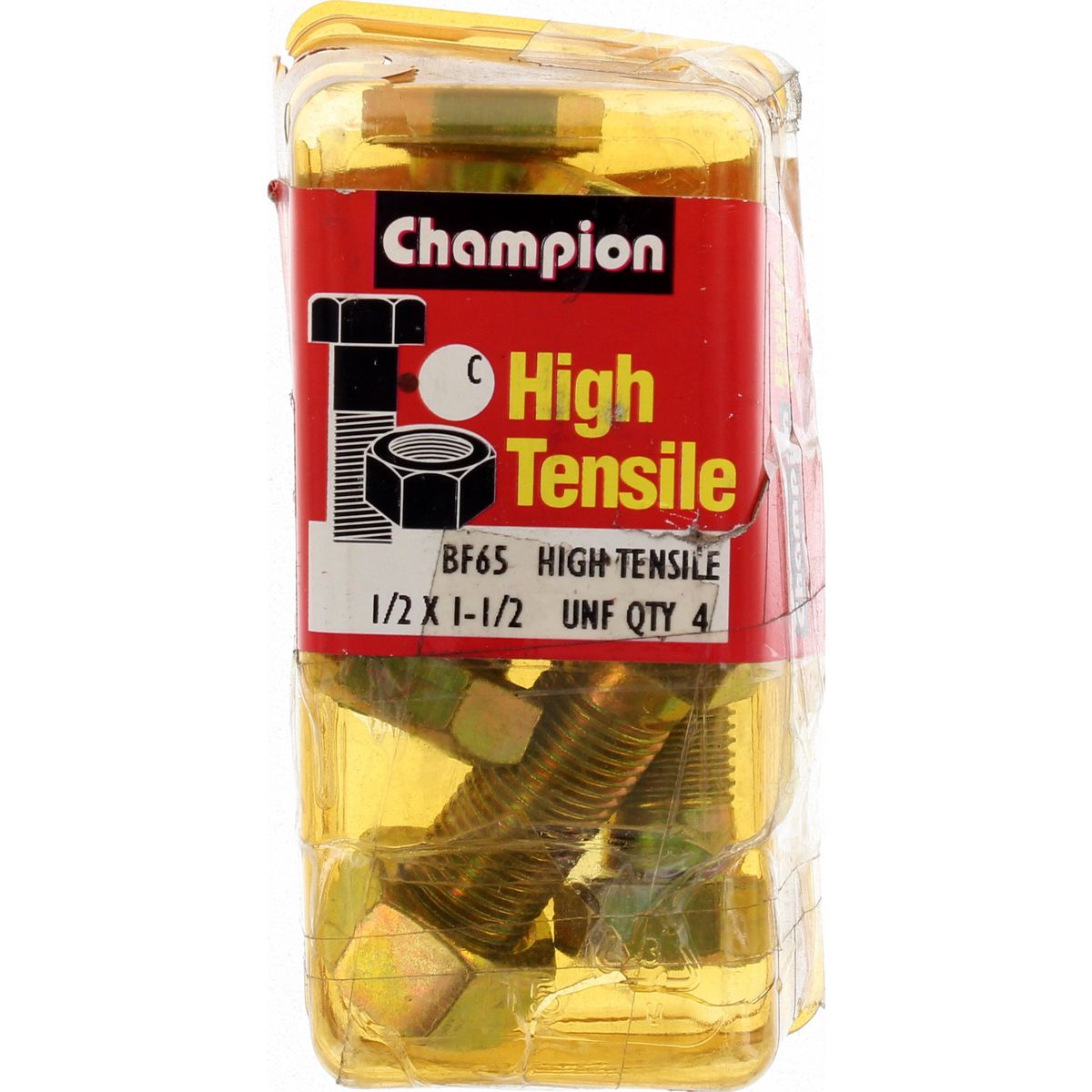 Champion Fasteners Hex Bolt & Nut High Tensile 1/2in x 1 1/2in UNF Grade 5 BF65