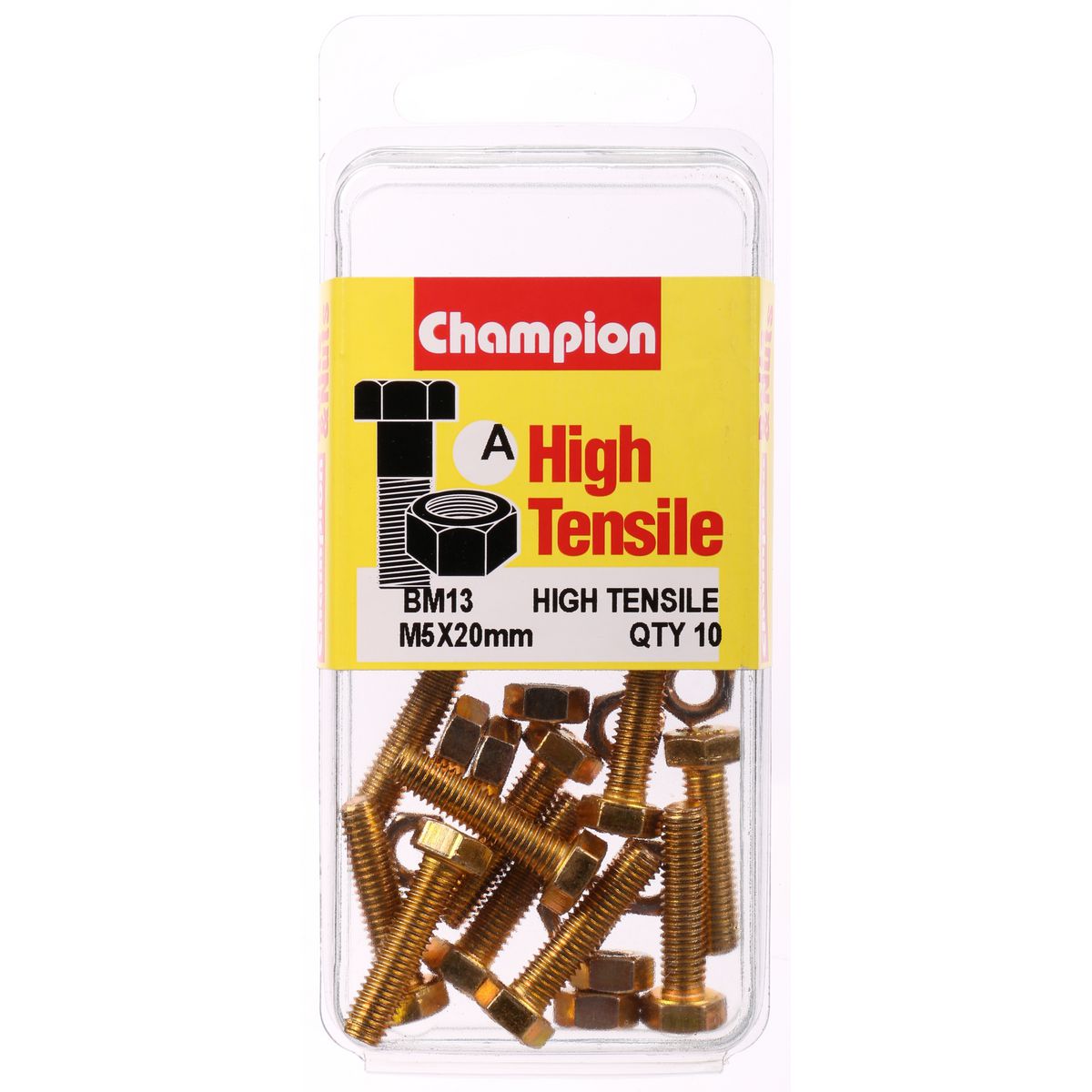 Champion Bolt & Nut Pack Metric M5 x 20mm BM13