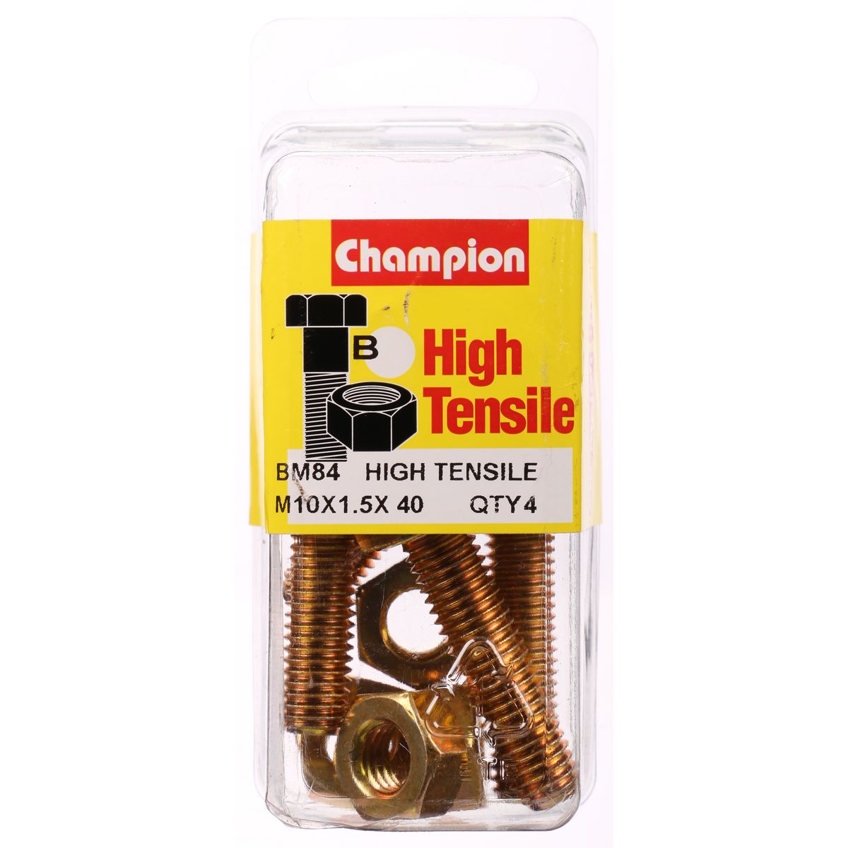 Champion Bolt & Nut Pack Metric M10x1.50 x 40mm BM84