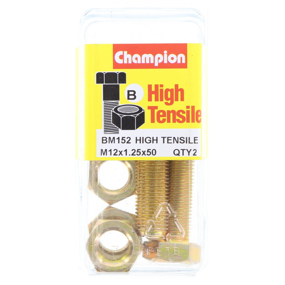 Champion Bolt & Nut Pack Metric M12x1.25 x 50mm BM152