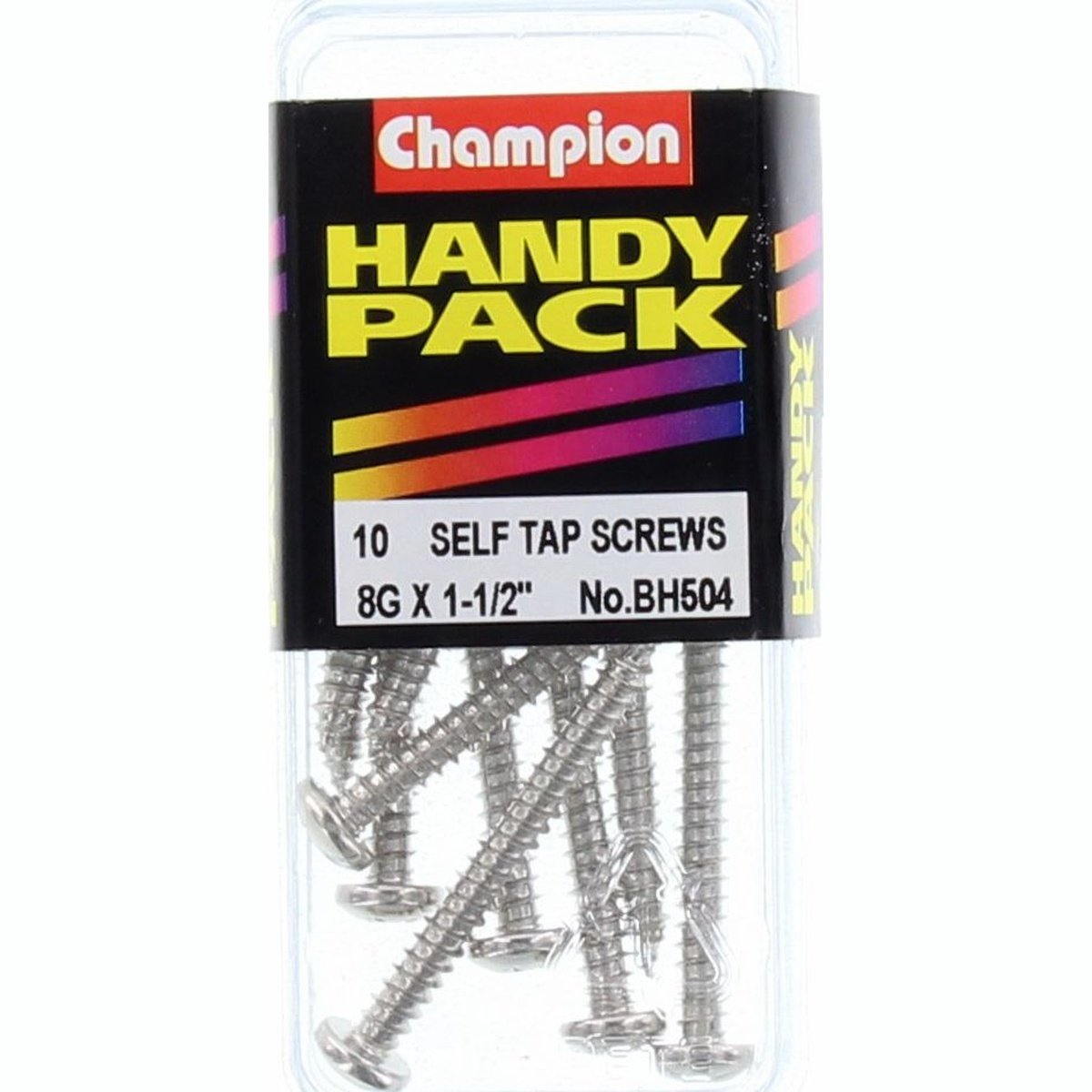 Champion Nickel Screw Self Tapp Panhead Phillips 4.2 x 38mm 10Pk BH504