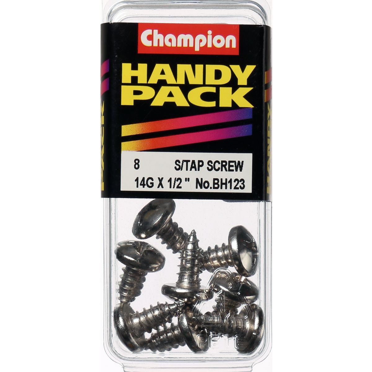 Champion Fasteners Self TaPPEr Screw Pan Phillips 6.3 X 13mm Nickel Plated BH123
