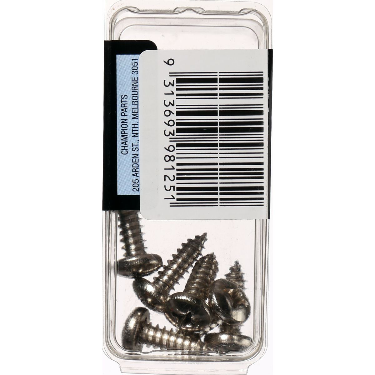 Champion Nickel Screw Self Tapp Panhead Phillips 6.3 x 19mm 6Pk BH125