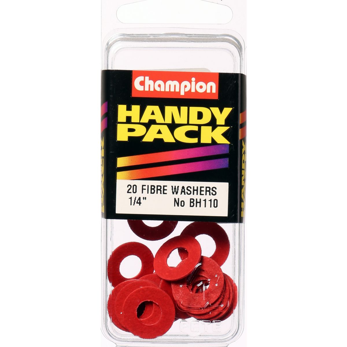 Champion Fasteners Washer Flat Fibre 1/4In X 9/16In X 1/32In Red BH110