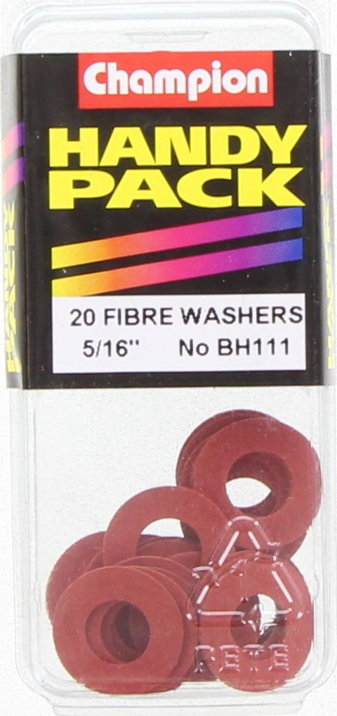 Champion Flat Fibre Washer Red 5/16" x 5/8" x 1/32" 20Pk BH111