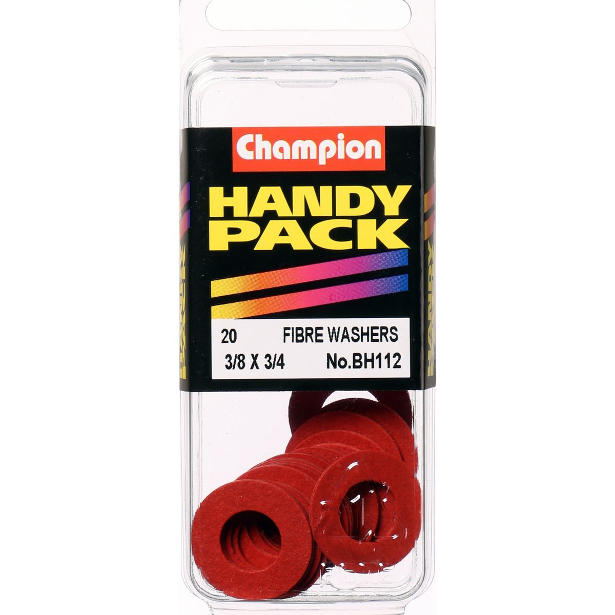 Champion Flat Fibre Washer Red 3/8″ x 3/4″ x 1/32″ 20Pk BH112