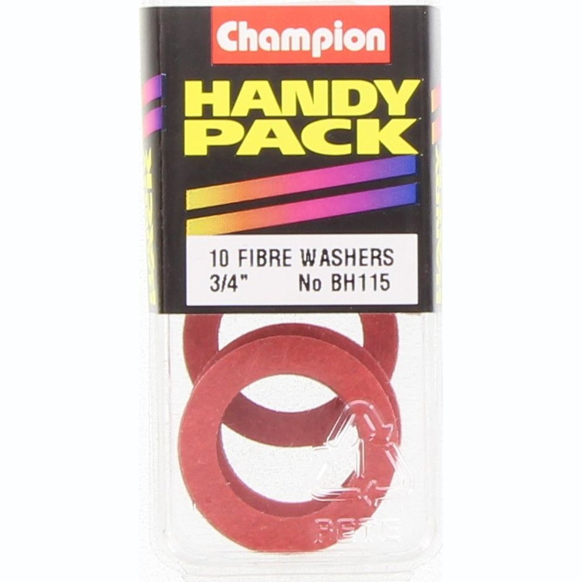 Champion Flat Fibre Washer Red 3/4″ x 1-1/8″ x 1/32″ 10Pk BH115