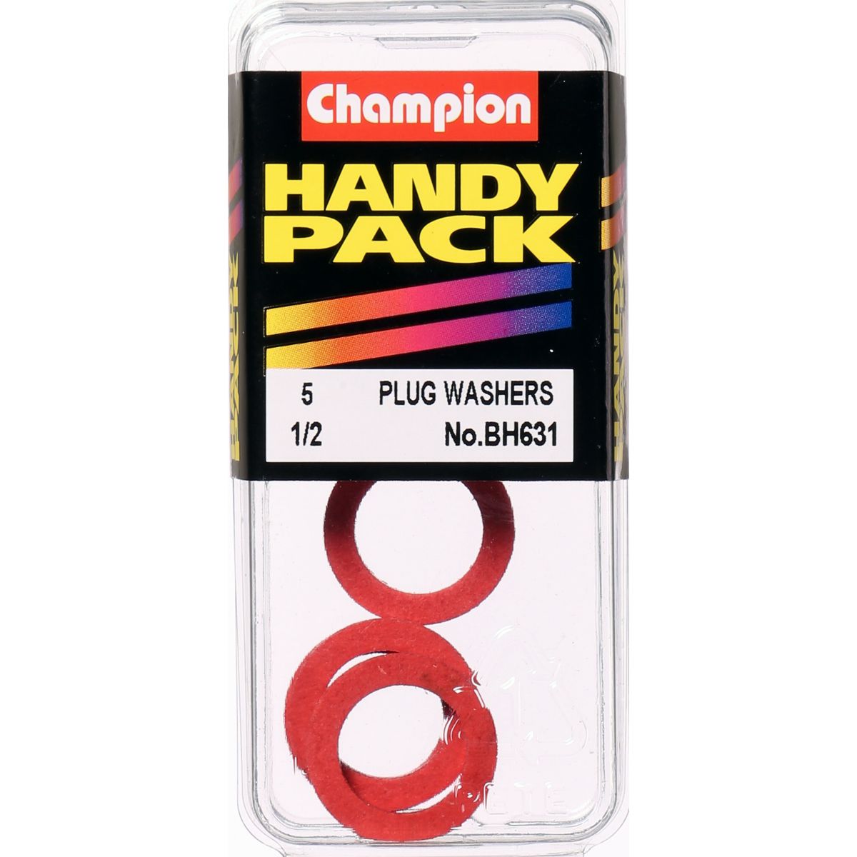 Champion Flat Fibre Washer Red 1/2″ x 3/4″ x 3/32" 5Pk BH631