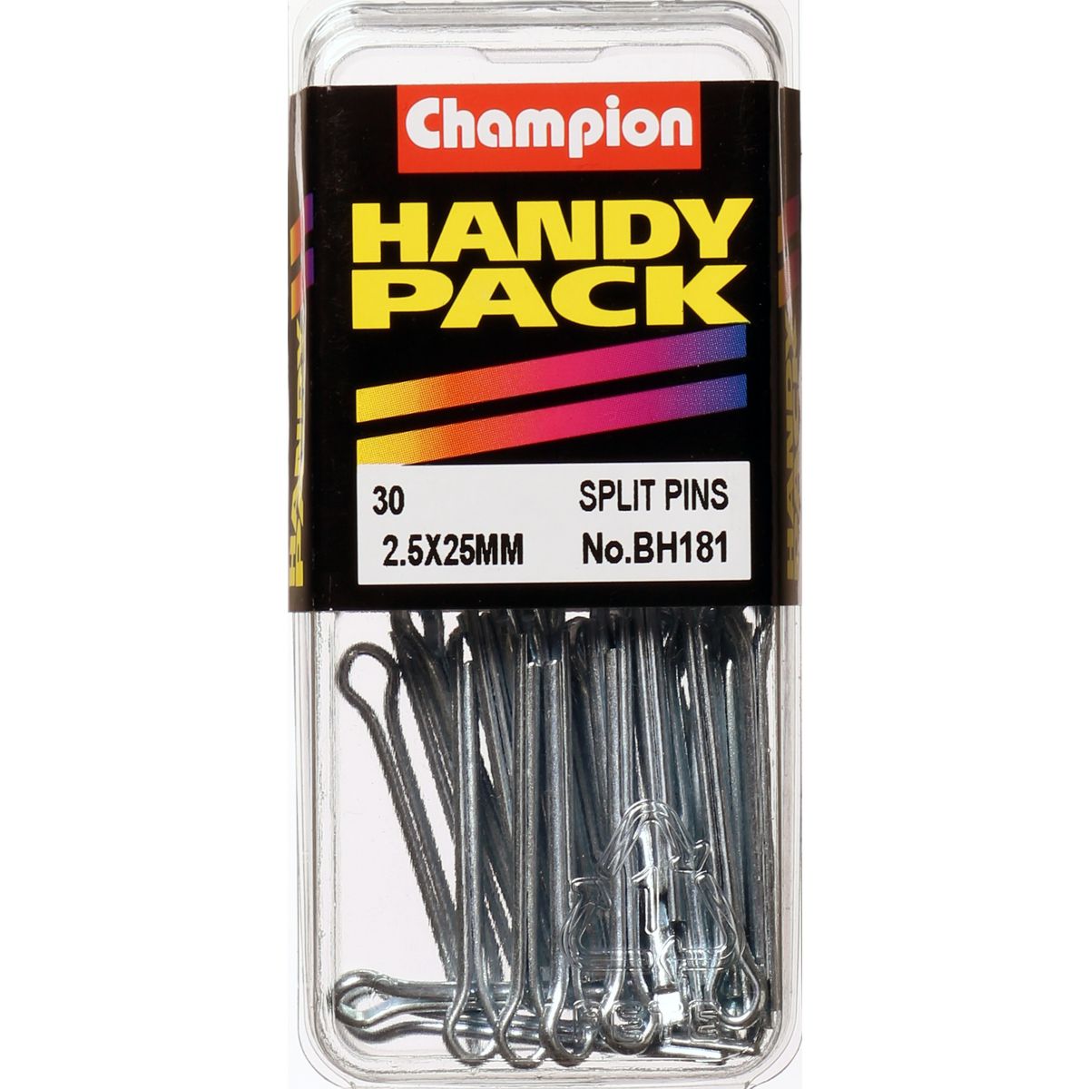 Champion Fasteners Split Pin 2.5 X 25mm Zinc Plated BH181