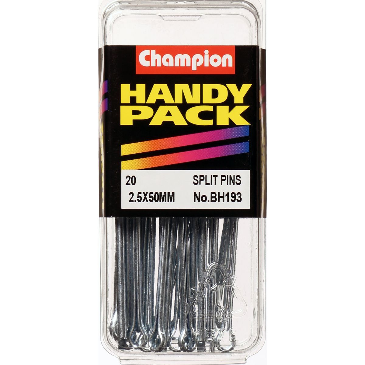 Champion Fasteners Split Pin 2.5 X 50mm Zinc Plated BH193