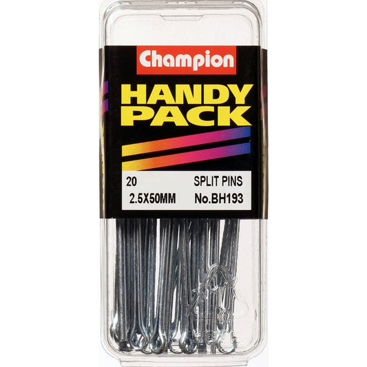Champion Fasteners Split Pin 2.5 X 50mm Zinc Plated BH193