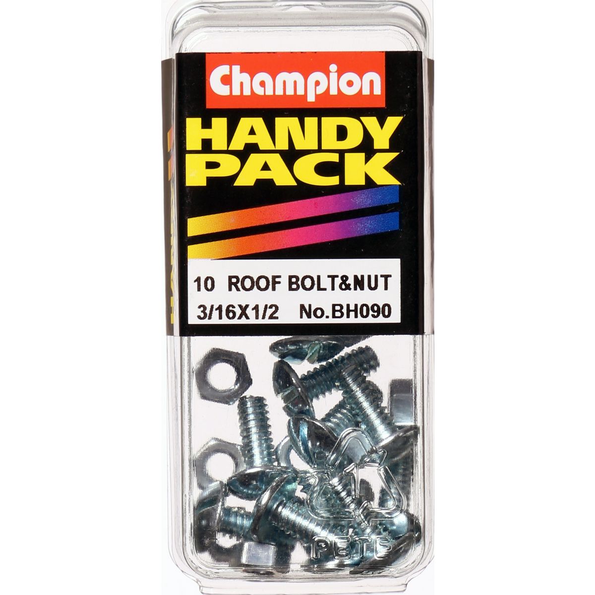 Champion Fasteners Roofing Bolt & Nut Mushroom Head Combo 3/16In X 1/2In Unc Zinc Plated BH090