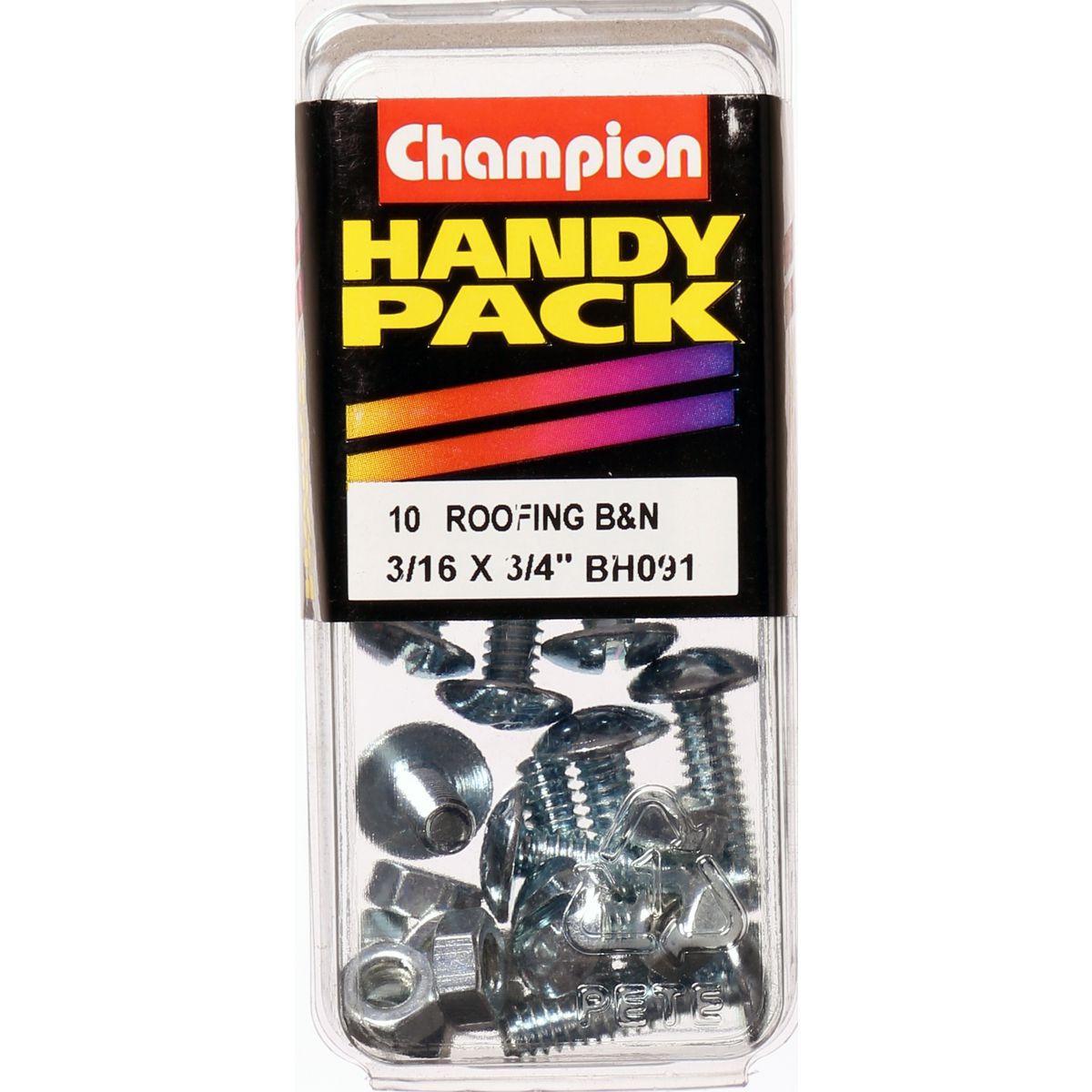 Champion Fasteners Roofing Bolt & Nut Mushroom Head Combo 3/16In X 3/4In Unc Zinc Plated BH091