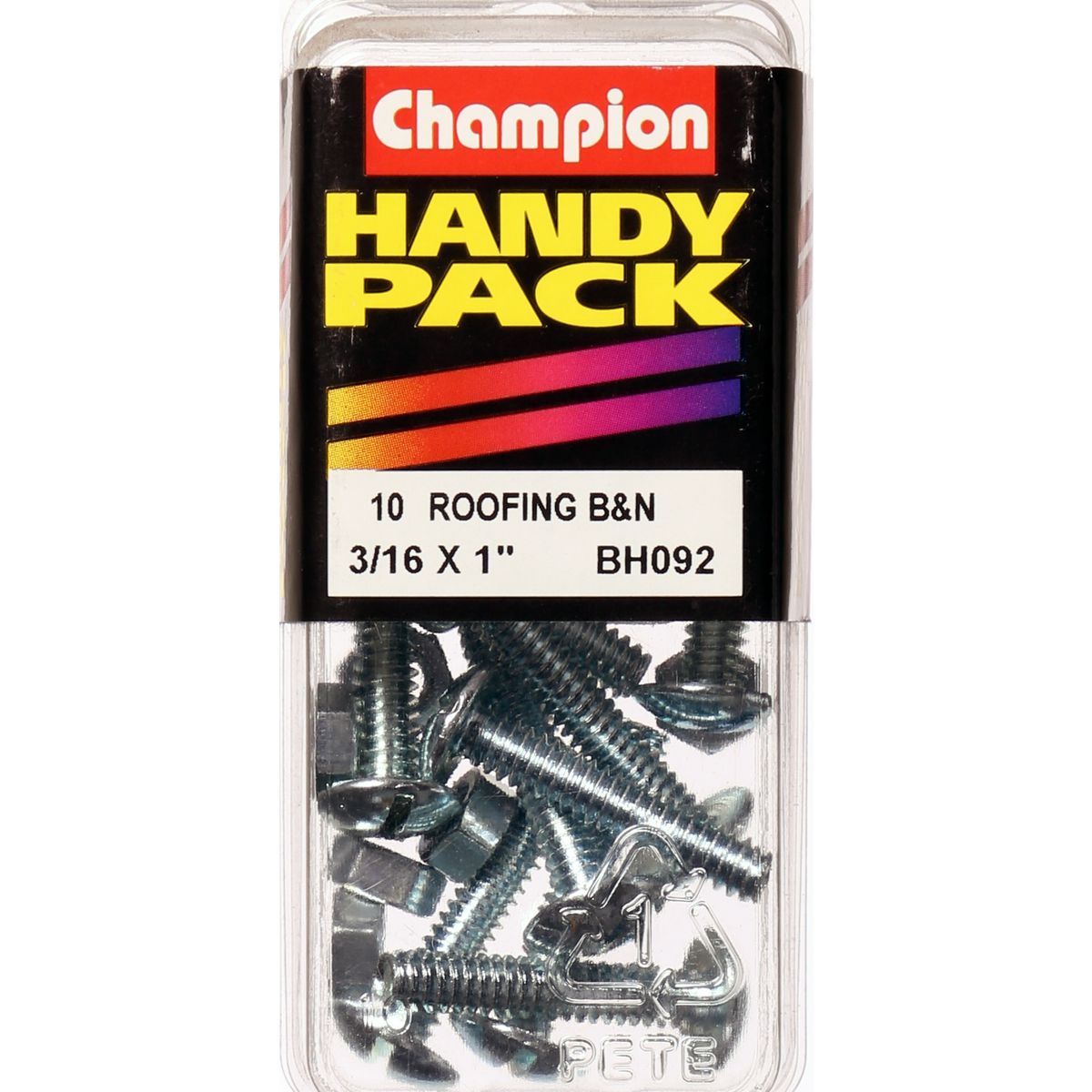 Champion Mushroom Head Nut & Roofing Bolt 3/16" x 1" UNC BH092