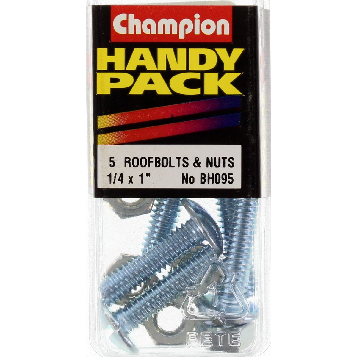 Champion Mushroom Head Nut & Roofing Bolt 1/4" x 1" UNC BH095