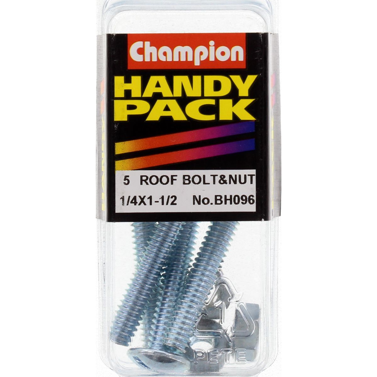 Champion Mushroom Head Nut & Roofing Bolt 1/4" x 1-1/2" UNC BH096