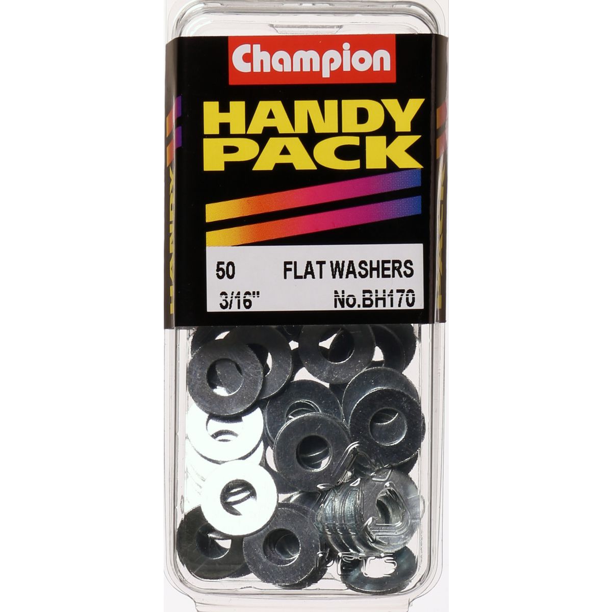 Champion Flat Steel Washer 3/16″ x 7/16″ x 20G 50Pk BH170