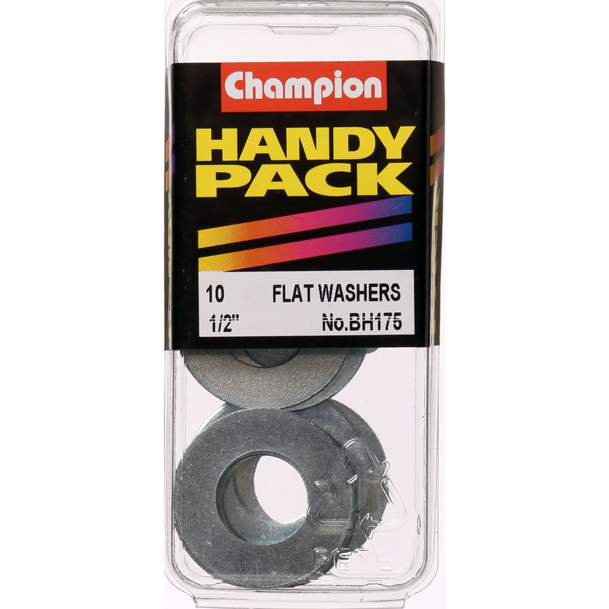 Champion Flat Steel Washer 1/2″ x 1″ x 16G 10Pk BH175