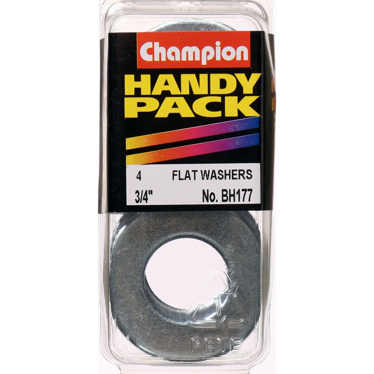 Champion Flat Steel Washer 3/4″ x 1-1/2″ x 14G 4Pk BH177