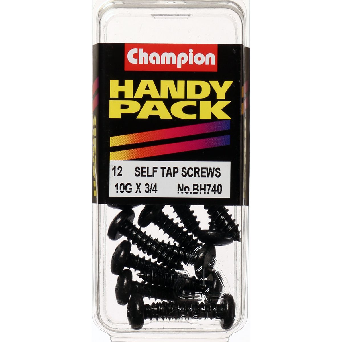 Champion Fasteners Self TaPPEr Screw Pan Phillips 4.8 X 19mm Black BH740