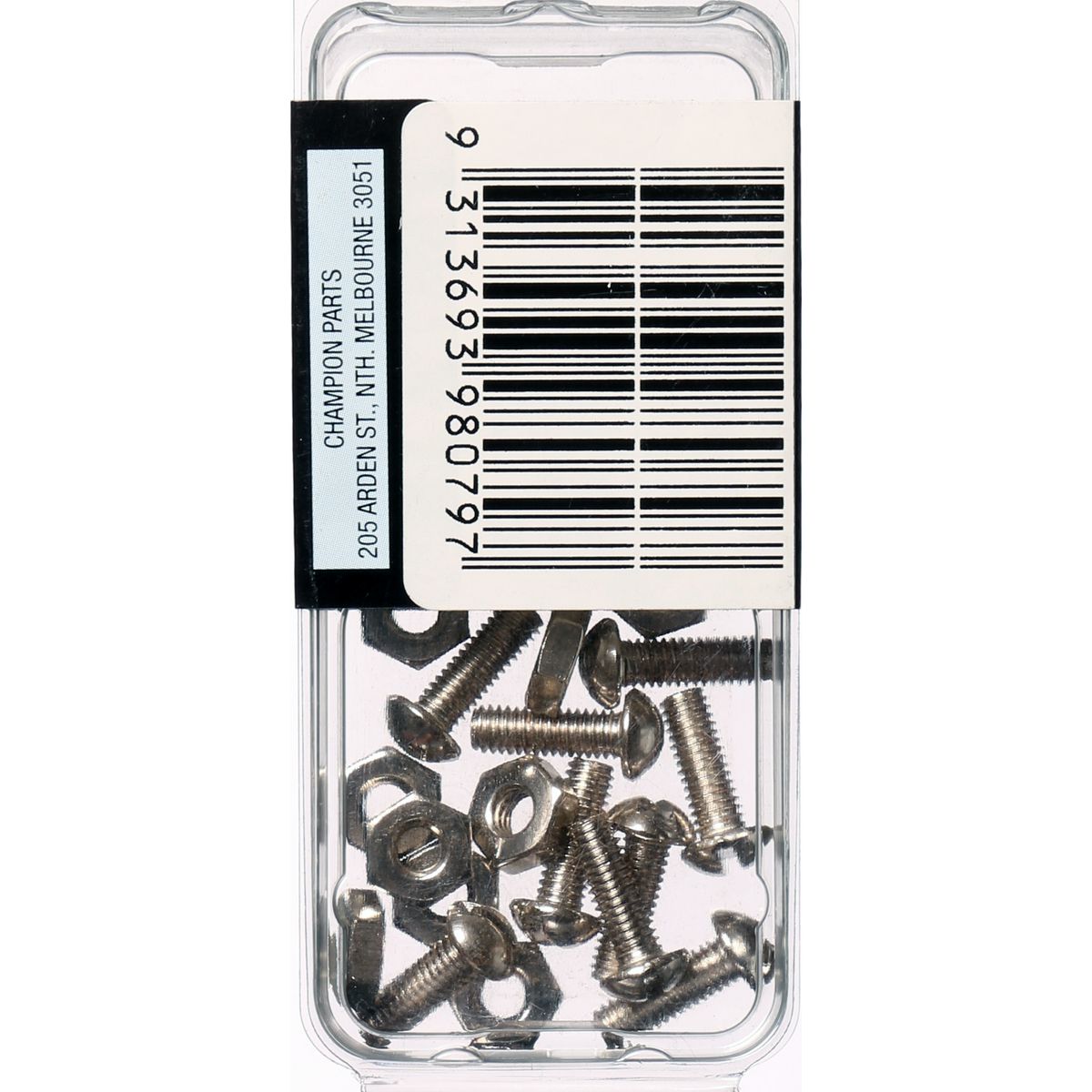 Champion Fasteners Machine Screw & Nut Pan Slot 8/36In X 1/2In Nickel Plated BH079