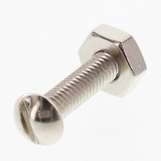 Champion Fasteners Machine Screw & Nut Pan Slot 8/36In X 3/4In Nickel Plated BH080