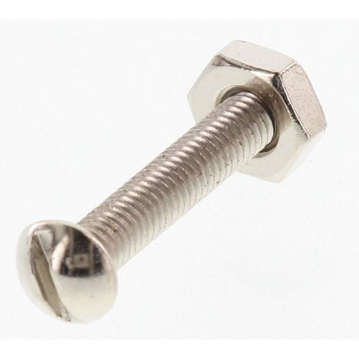 Champion Fasteners Machine Screw & Nut Pan Slot 8/36In X 1In Nickel Plated BH081