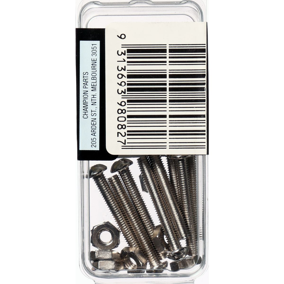 Champion Fasteners Machine Screw & Nut Pan Slot 8/36In X 1 1/4In Nickel Plated BH082
