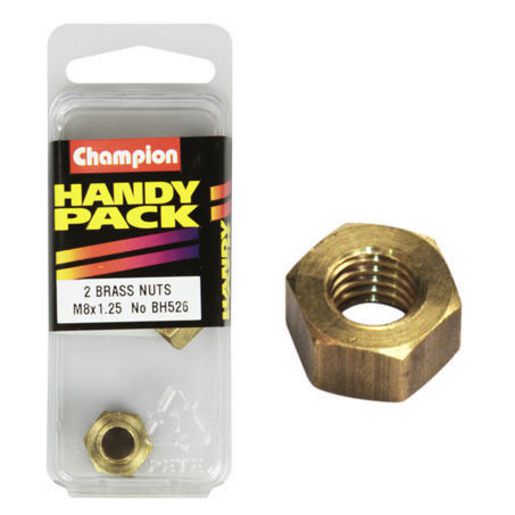 Champion Fasteners Manifold Nut Brass M8 X 1.25mm BH526