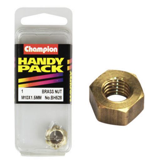 Champion Fasteners Manifold Nut Brass M10 x 1.5mm BH528