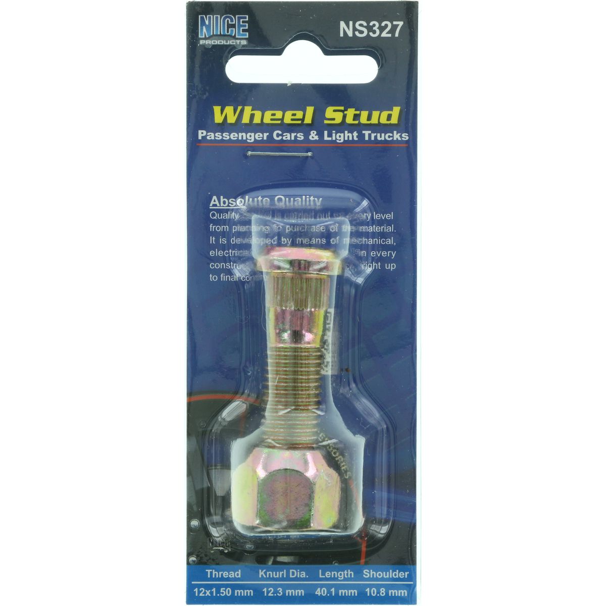 NICE Wheel Stud & Nut M12x1.50 37.8mm NS327