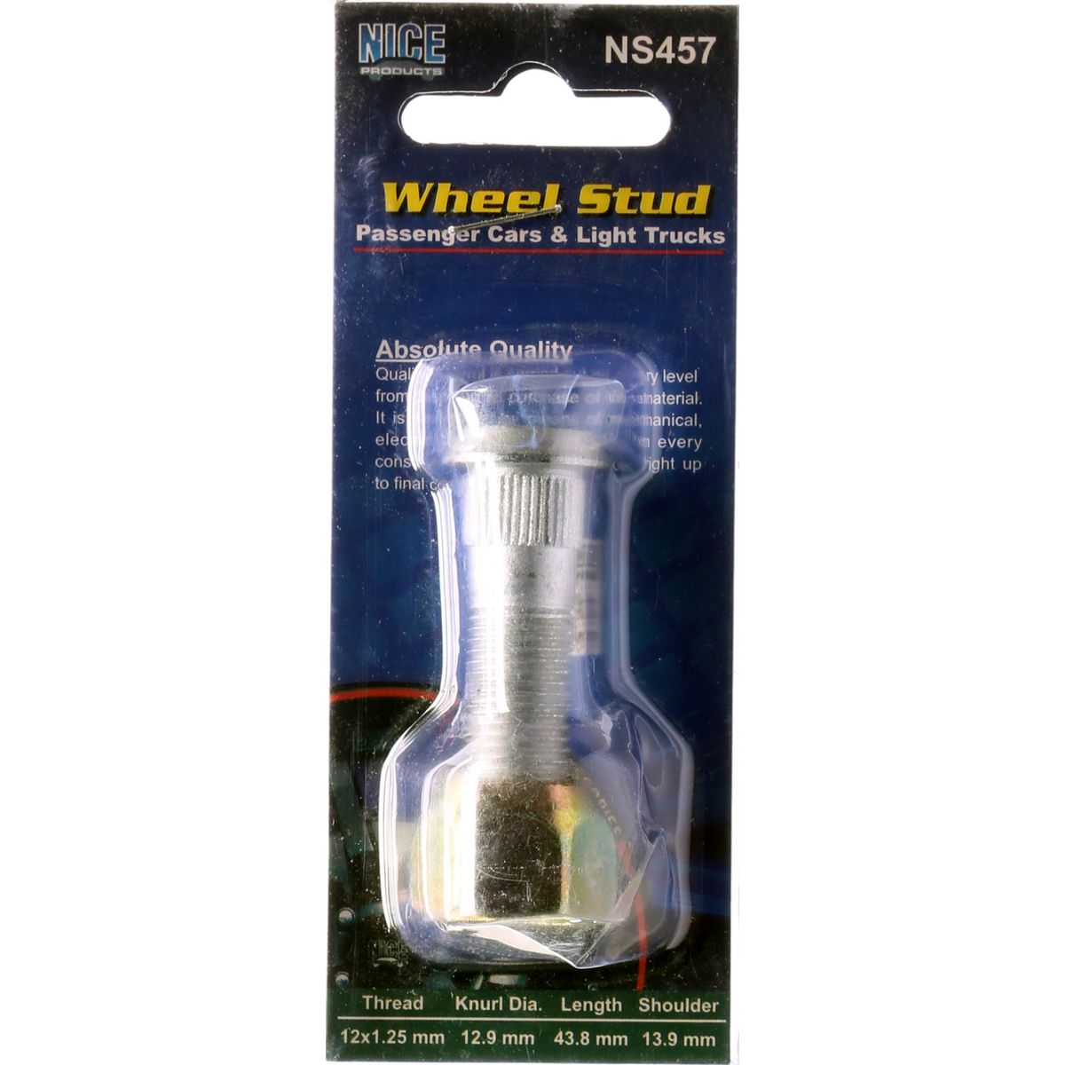 NICE Wheel Stud & Nut M12x1.25 39.6mm NS457