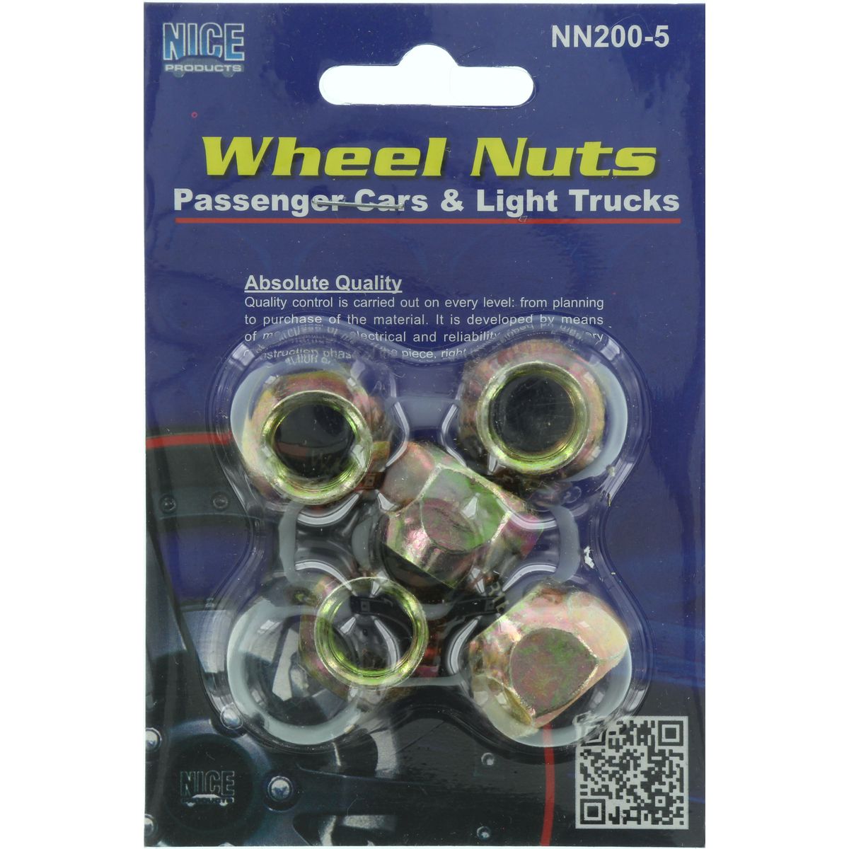 NICE Wheel Nut 1/2" Zinc (5 Pack) NN200-5