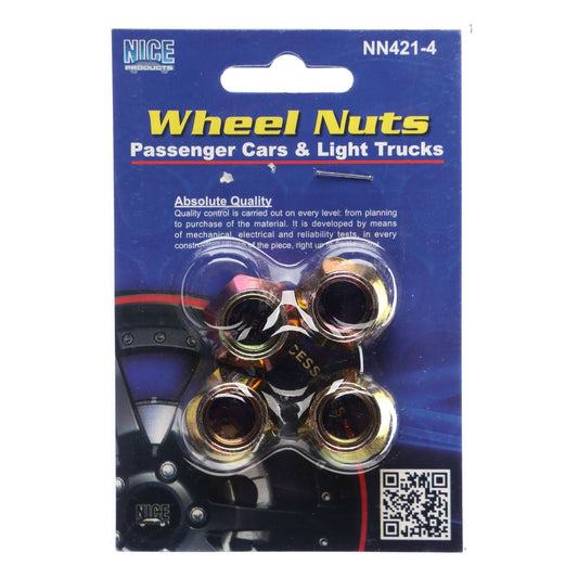 NICE Wheel Nut M12x1.25 Zinc (4 Pack) NN421-4