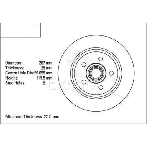 DBA Standard Brake Rotor Single 287mm Front DBA131