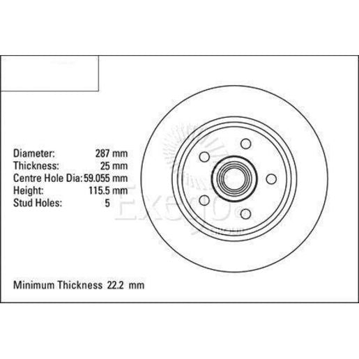 DBA Standard Brake Rotor Single 287mm Front DBA132