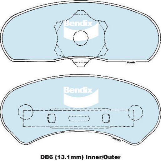 Bendix Ultimate Brake Pad Set Front DB6 ULT