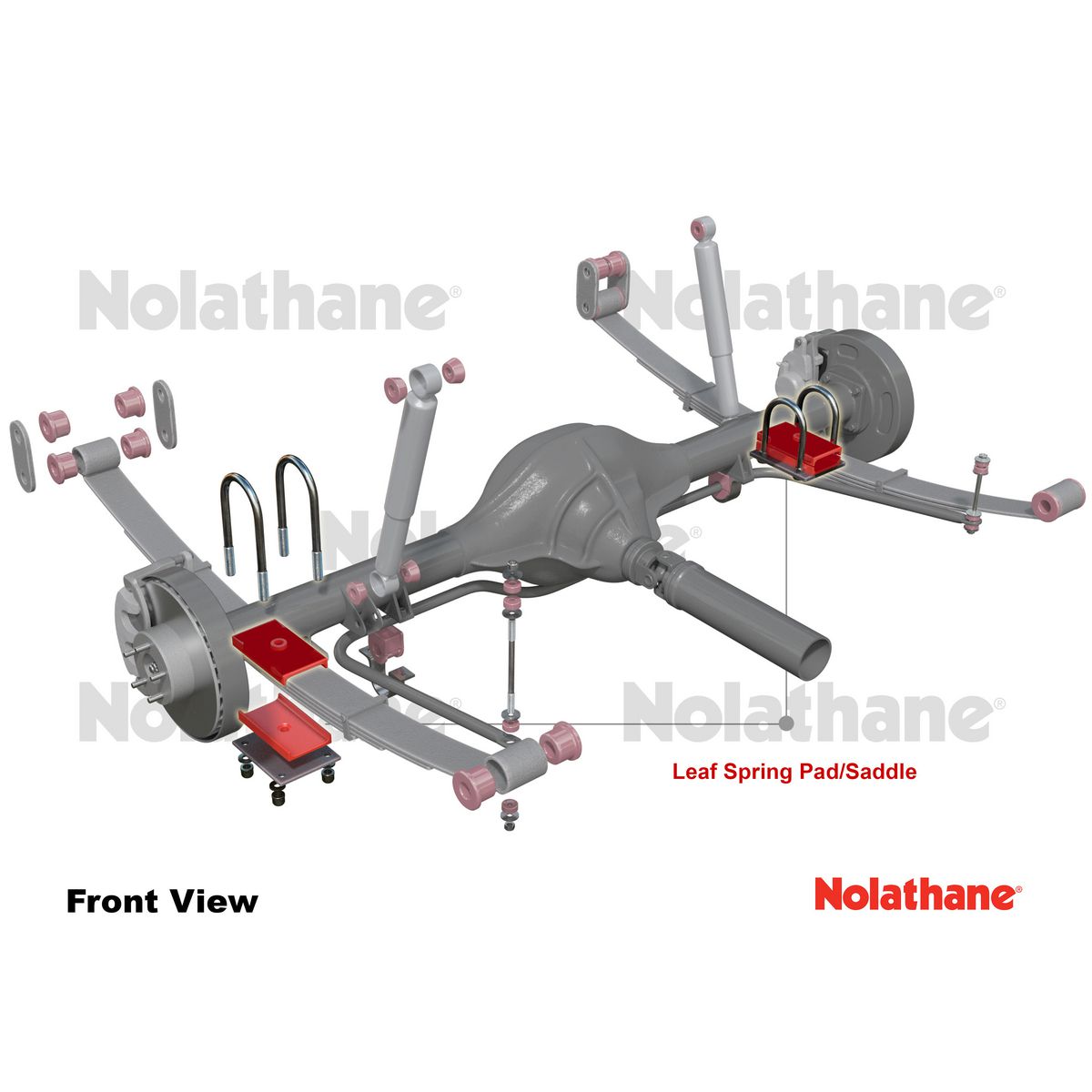Nolathane Spring Saddle Insulator Bush Kit 47207
