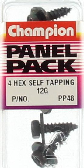 Champion Fasteners Self Tapper Screw Sems Hex Combo Drive Flat Washer 5.5x19mm PP48