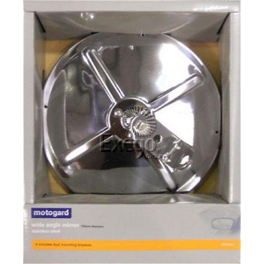 Motogard Wide Angle Stainless Steel Mirror 193mm Round MGWAM2