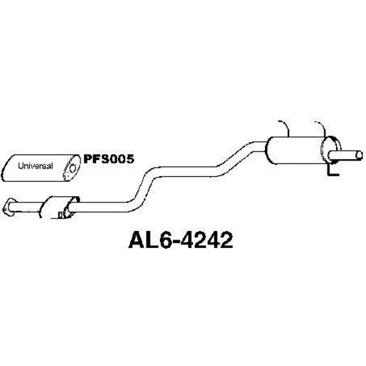 Walker Exhaust Muffler-Rear (Use M6245) AL6-4242